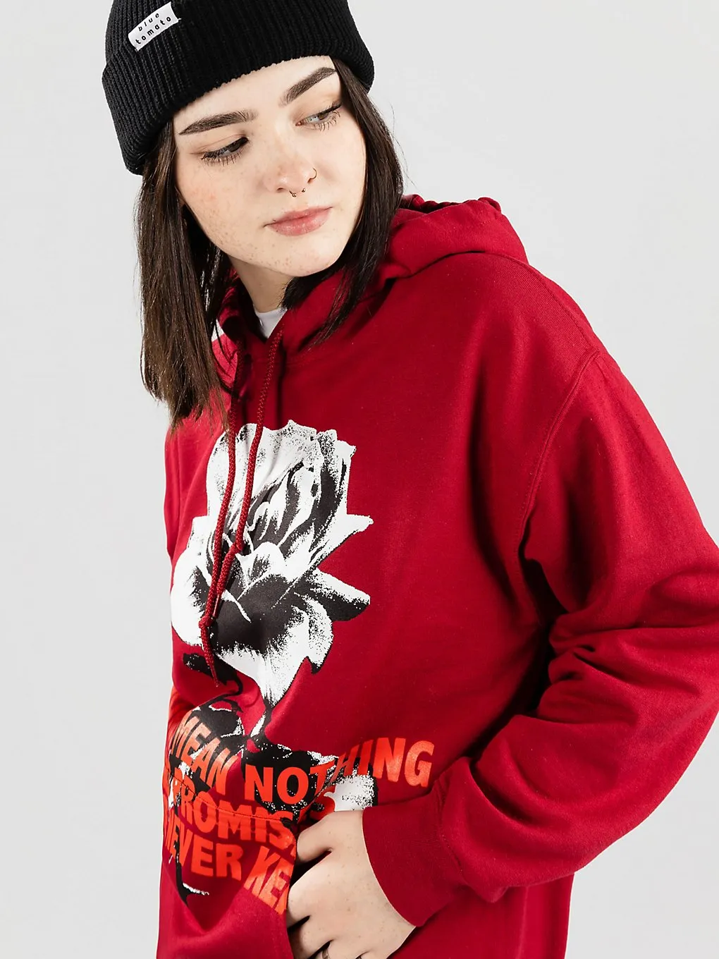 Broken Promises Silence Hoodie red Gr. S