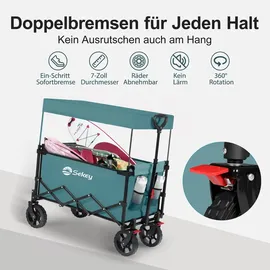 Sekey Bollerwagen Faltbar blau/grün