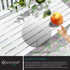 Kesser Gartenbank 125 x 62 x 90 cm Weiß