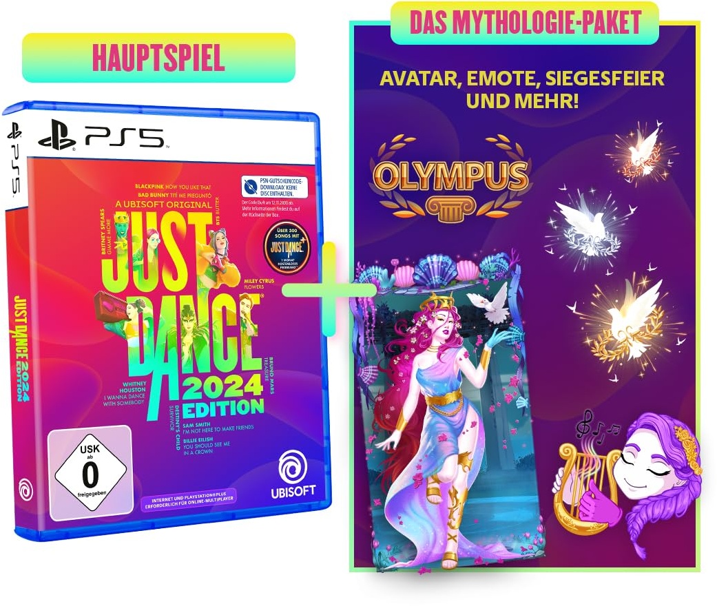 Just Dance 2024 Edition [PlayStation 5] Amazon Exklusives Bundle | Code in Box & Ubisoft Connect