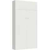 Itamoby 140 Kentaro White Ash Bett mit aufklappbarer Schrankwand Klappbett