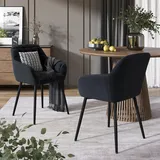 Vicco Esszimmerstuhl Relio Polyester schwarz 2er Set
