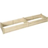 Outsunny Blumenkasten 244 x 61,5 x 27 cm Braun