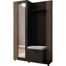 WFL GROUP Linaro Sitzbank 137x42x207 cm Schwarz
