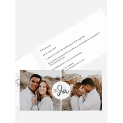 Hochzeitseinladungen selbst gestalten mit Spruch und Fotos im Onlinedesigner bei Meine-Kartenmanufaktur.de