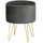 Akord Pouf AKORD LILI aus Samtstoff mit Stauraum 35 x 45 x 35 cm Grau
