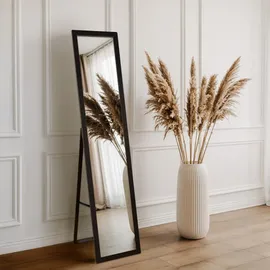 wallfluent Standspiegel 156 x 36 cm Schwarz