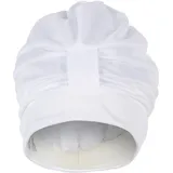 Fashy Stoffbadehaube mit verstellbarem Klettverschluss, weiß, 3473 10