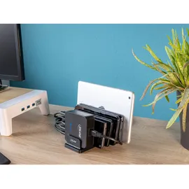 InLine Multi-Stand mit 6 Fächern für Schreibtisch / Regal, schwarz