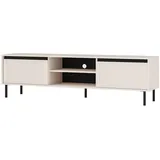 masseno Ostia TV-Lowboard 178,6 cm Beige MDF/Spanplatte/Holzwerkstoff