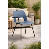JVmoebel Blauer Gartensessel 56 x 61 x 80 cm blau 1 St.
