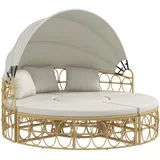 Outsunny Sonneninsel PE-Rattan, Polyester
