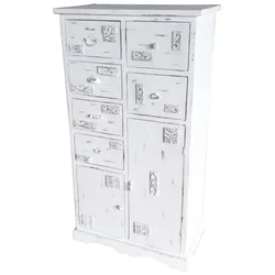 Schubladenschrank DKD Home Decor Holz Weiß Abgenutzt (69 x 38 x 130 cm)