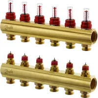 Danfoss FBH-Verteiler FHF-6F 6 Kreise mit Durchflussanzeige