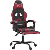 vidaXL Gaming-Stuhl mit Fußstütze Kunstleder Schwarz/Rot