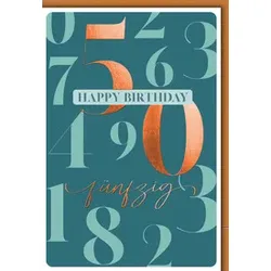 Geburtstagskarte Zahl 50 526350 Schrift