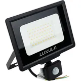 LUXULA Außenstrahler LED 50 W 5000 lm inkl. Bewegungsmelder schwarz IP65
