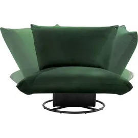 INOSIGN Drehsessel »Cremona« 360° drehbar mit Metallfuß grün