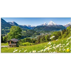 Artland Glasbild »Landschaft in den Bayerischen Alpen«, Berge, (1 St.), in verschiedenen Größen Artland Farbe Bild(er): grün