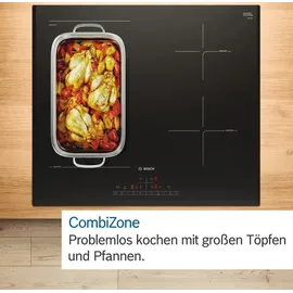 Bosch Herdset Bosch Backofen EcoClean mit Induktionskochfeld PowerBoost - autark, 60 cm - Schwarz