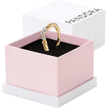 Pandora 162232C01 Damenring Edle Tiara mit Wirbel Goldfarben, 50/15,9