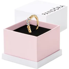 Pandora 162232C01 Damenring Edle Tiara mit Wirbel Goldfarben, 50/15,9