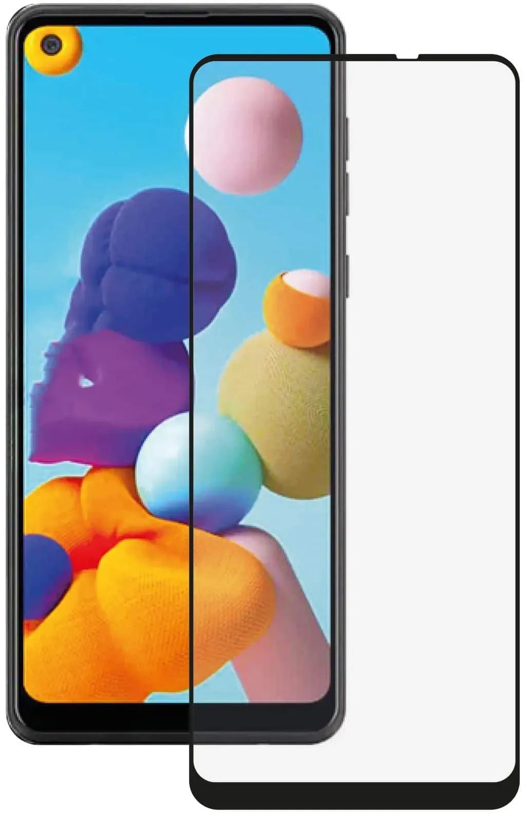 Klare Bildschirmschutzfolie gehärtetes Glas 9H für  Samsung Galaxy A21 Kratzresistent, Schockresistent 61744