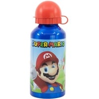 Stor Super Mario | Aluminium Kinderflasche - Kinderwasserflasche - Wiederverwendbare Wasserflasche - 400 ml