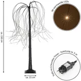 Nipach Weidenbaum Deko-Baum 96 LED warm weiß schwarz 150 cm Timer, Trafo
