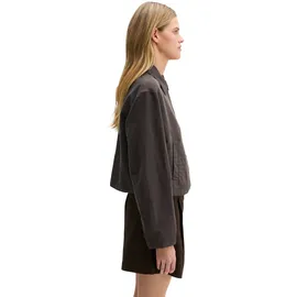Marc O'Polo Oversized Hemdjacke aus Organic Cotton-Lyocell-Leinen-Mix dunkelgrau, 34