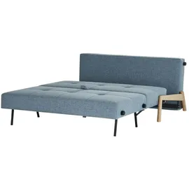 Sofa.de Klappsofa mit Schlaffunktion Webstoff 2-Sitzer Blau