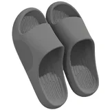 NexaGeniX badeschlappen Männer Badezimmer Hausschuhe Weiche rutschfeste Duschsandalen Herren Indoor Home House Strandschuhe badeschuhe(Grigio,48-49) - 48 EU