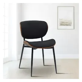 CLP Stuhl Enid mit Rückenlehne und Polsterung I Sessel mit Kunstleder- oder Stoffbezug I Komfortabler Esszimmerstuhl