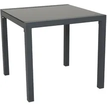 Svita Gartentisch 80 x 80 x 75 cm Dunkelgrau