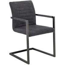 Woodkings 2er Set Armlehnschwingstuhl Picton grau/ schwarz