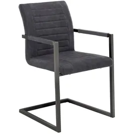 Woodkings 2er Set Armlehnschwingstuhl Picton grau/ schwarz