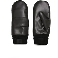 URBAN CLASSICS Puffer Imitation Leather Gloves Schwarz S/M