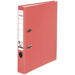 Falken 11285293 Recycolor-Farb-Ordner A4, Rücken 50mm, mit geklebtem Rückenschild - Rot