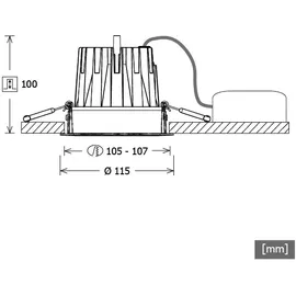 lts licht&leuchten led-downlight licht&leuchten LED-Downlight CSA-R403,930.FL/D.sw Aluminium
