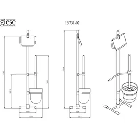 Giese WC-Bürstengarnitur Universal Chrom (15731-02)