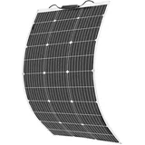 Aysolar Solarpanel Flexibel 100W 12V Monokristallines Flexible Solarmodul IP67 Wasserdicht Photovoltaik Solarzelle für Wohnmobil Wohnwagen Van Boot Yacht Marine Dächer Auto 12V Batterien