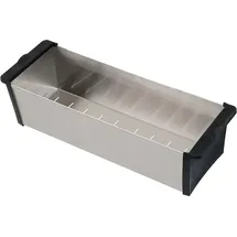 Caressi Resteschale für Spülbecken q & r - Spülorganizer aus Edelstahl schwarz - Caressi