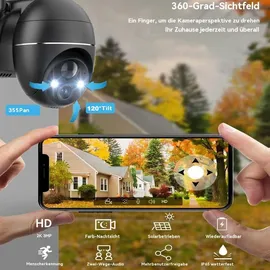 ANRAN 2K 5MP Solar Überwachungskamera Schwarz