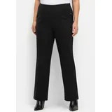 sheego Jerseyhose Schlupfhose Schwarz 40