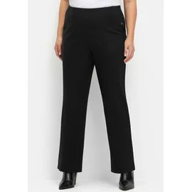 sheego Jerseyhose Schlupfhose Schwarz 40