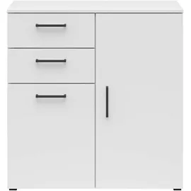 milino Kommode Multi-Stauraum 80 x 83 x 40 cm Weiß