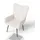 Juskys Ohrensessel Odense Bouclé 70 x 100 x 80 cm Beige mit Hocker