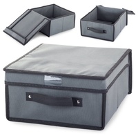 VERK GROUP Aufbewahrungsbox Garderobe Kleiderschrank Unterwäschebox Aufbewahrungsbox Schuhbox grau