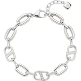 LEONARDO Narea Armband mit Zirkonia Edelstahlfarben 22 cm