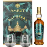 Amrut BAGHEERA Indian Single Malt Whisky Sherry Cask Finish 46% Vol. 0,7l in Geschenkbox mit 2 Gläsern